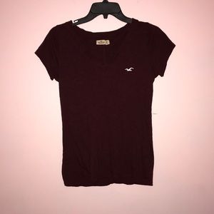 Hollister maroon v neck